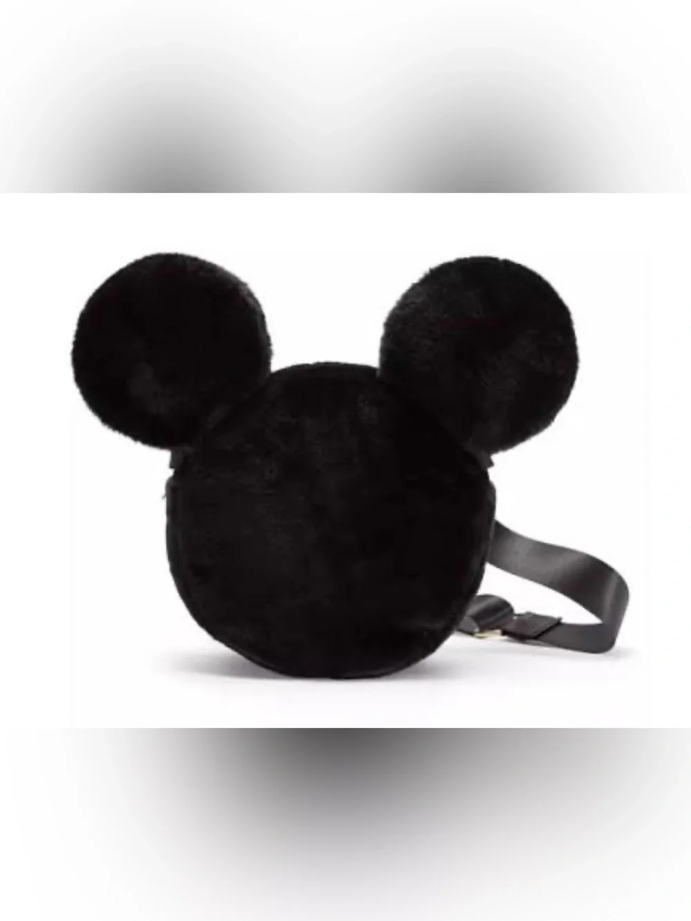 Plush Black Mickey Crossbody Bag